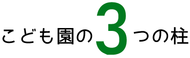 こども園の3つの柱